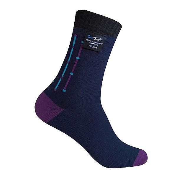 Шкарпетки водонепроникні Dexshell Waterproof Ultra Flex Socks M чорно-фіолетові DS653NVYJACM